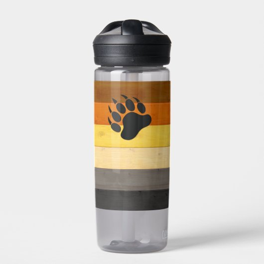 Bouteille D'eau SlipperyJoe's Bear Pride drapeau de la texture du  (Extérieur)