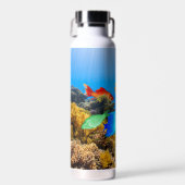 Bouteille D'eau SlipperyJoe's Fish Pride tropicale vert bleu pourp (Avant)