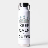 Bouteille D'eau SlipperyJoe's Keep Calm Queen couronne joyaux a (Avant)