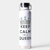 Bouteille D'eau SlipperyJoe's Keep Calm Queen couronne joyaux a (Arrière)