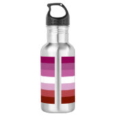 Bouteille D'eau SlipperyJoe's lesbian pride flag feminine communit (Dos)