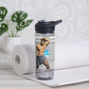 Bouteille D'eau SlipperyJoe's Man serviette brisée mur de brique b