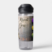 Bouteille D'eau SlipperyJoe's Mardi Gras Masque violet or vert bl (Arrière)