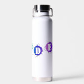 Bouteille D'eau SlipperyJoe's orne le mot en trois dimensions (Arrière)