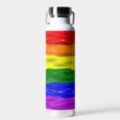 Bouteille D'eau SlipperyJoe's rainbow pride couleurs liquide brill (Avant)