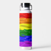 Bouteille D'eau SlipperyJoe's rainbow pride couleurs liquide brill (Arrière)