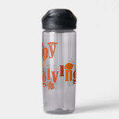 Bouteille D'eau SlipperyJoe's Thanksgiving feuille brun orange tar (Arrière)