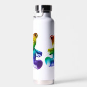 Bouteille D'eau SlipperyL'ours en peluche brossé de Joe gra arc-en (Plage)