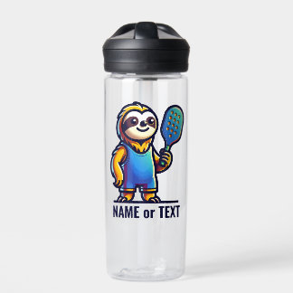 Bouteille D'eau SLOTH add your own text - Pickleball Mascot Player