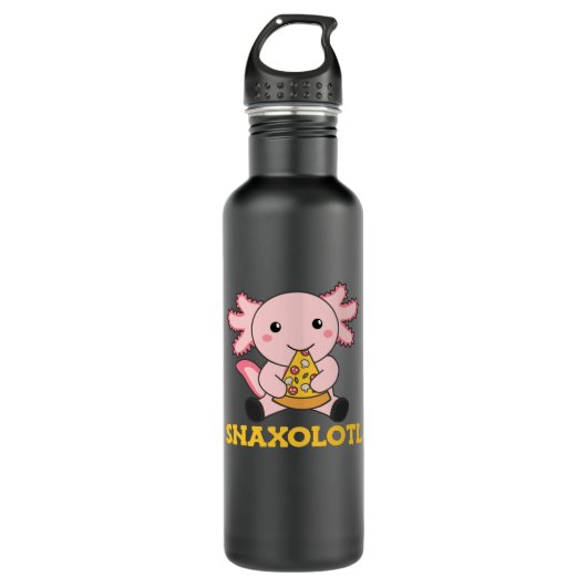 Bouteille D'eau Snaxolotl Axolotl Lover Cute Animaux Pizza (Devant)