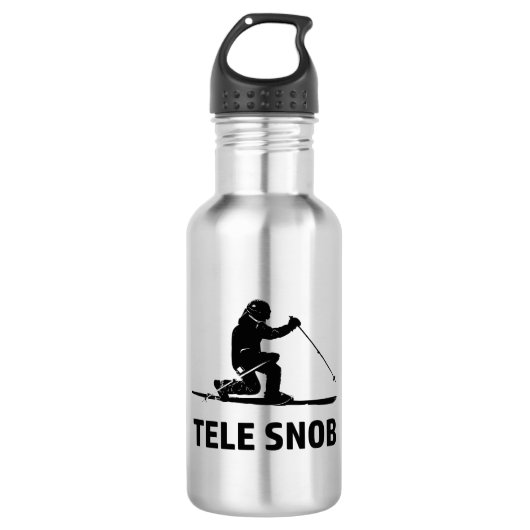 Bouteille D'eau Snob de ski de télémark (Devant)