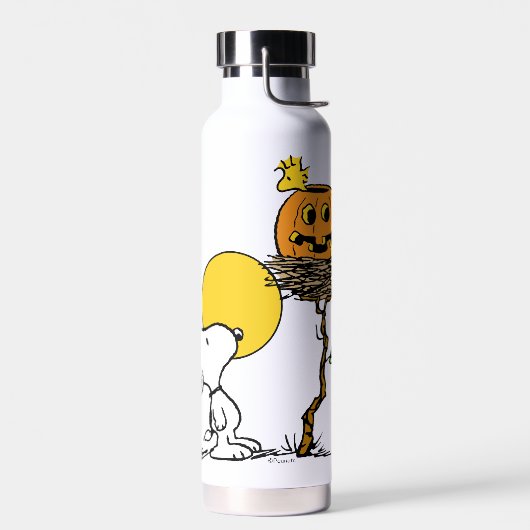 Bouteille D'eau Snoopy & Bois Nid Avec Jack O'Lantern (Gauche)