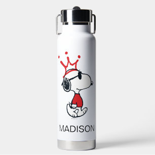 Bouteille D'eau Snoopy - Joe Cool Crown Ajouter Votre Nom