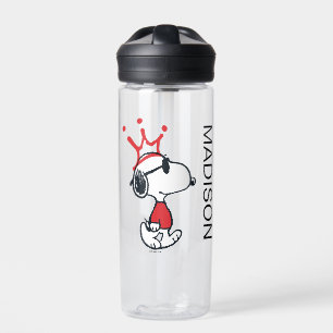 Bouteille D'eau Snoopy - Joe Cool Crown Ajouter Votre Nom