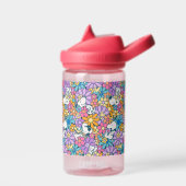 Bouteille D'eau Snoopy & Motif de fleurs de bois (Gauche)