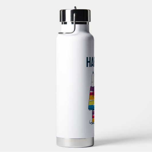 Bouteille D'eau Snoopy | Rainbow Dog House | Ajouter Votre Nom (Évier)