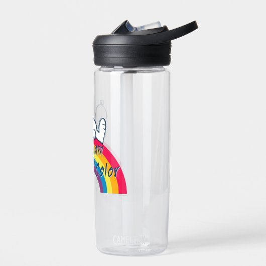 Bouteille D'eau Snoopy | Rêver en couleur arc-en-ciel (Gauche)