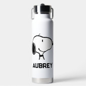 Bouteille D'eau Snoopy Smile Giggle Laugh | Ajouter Votre Nom (Salle de sport)