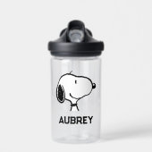 Bouteille D'eau Snoopy Smile Giggle Laugh | Ajouter Votre Nom (Avant)