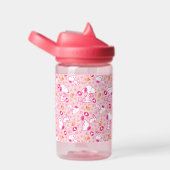 Bouteille D'eau Snoopy & Woodstock Motif Coeurs roses (Arrière Complet)