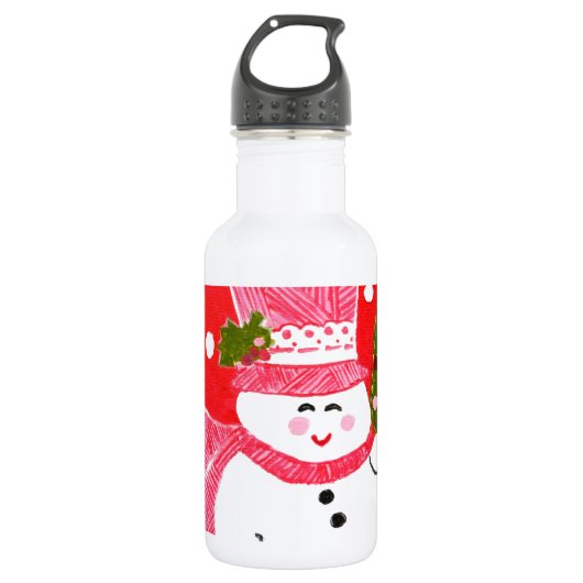 Bouteille D'eau Snowman (Devant)