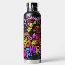 So Demure™ Fille au Graphisme Fraise | 32 oz Noir