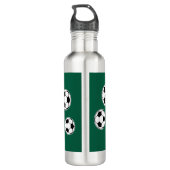 Bouteille D'eau Soccer Green Personalised Kids Back to School (Dos)