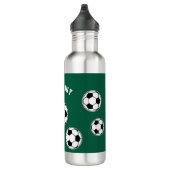 Bouteille D'eau Soccer Green Personalised Kids Back to School (Droite)