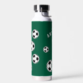 Bouteille D'eau Soccer Green Personalised Kids Back to School (Gauche)