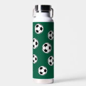 Bouteille D'eau Soccer Green Personalised Kids Back to School (Avant)
