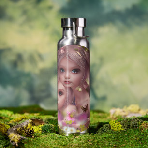 Bouteille D'eau Soeurs des fées parmi les fleurs de la forêt