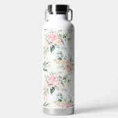 Bouteille D'eau Soft Pastel Rose Rose Flower Motif (Avant)