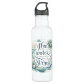 Bouteille D'eau Soft Strength Quote in Flowing Water Design (Devant)