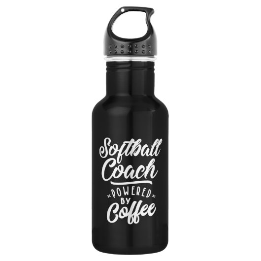 Bouteille D'eau Softball Coach Titre du poste Cadeau (Devant)