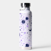 Bouteille D'eau Soleil Lune Étoiles Noir et Violet Céleste (Plage)