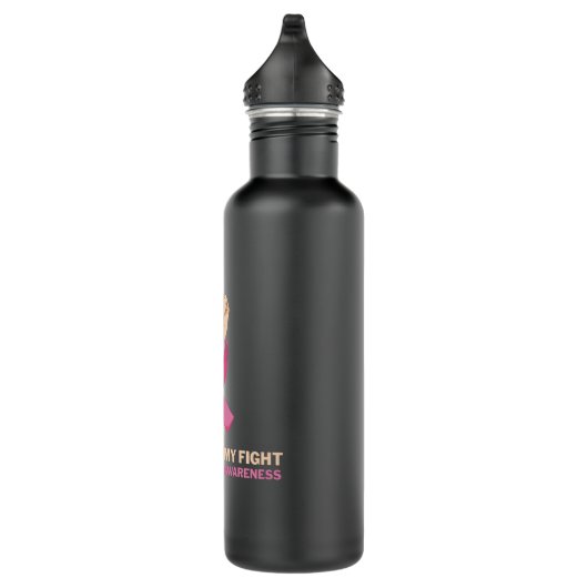 Bouteille D'eau Son combat ma famille de combat jumelage cancer du (Droite)