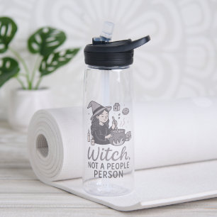 Bouteille D'eau Sorcière Pas Une Personne People Halloween Yoga Dr