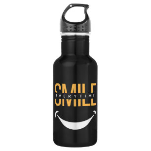 Bouteille D'eau Sourire à tout moment – Répandre des vibrations po
