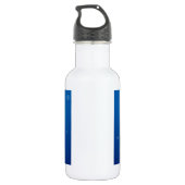 Bouteille D'eau Sourire un requin drôle sur un Arrière - plan bleu (Dos)