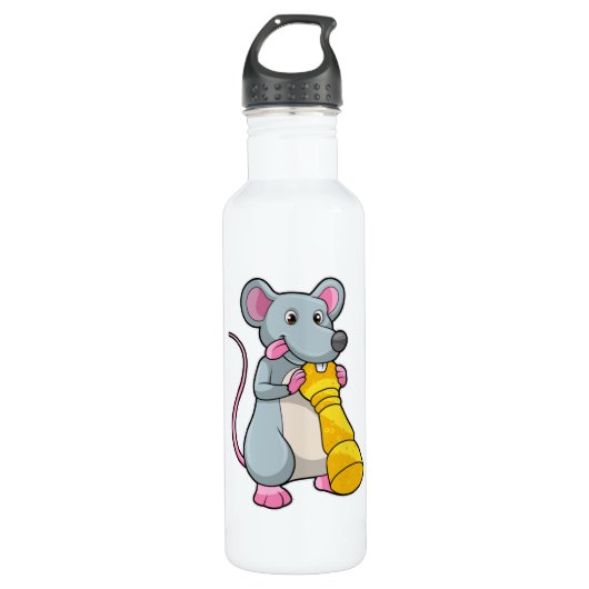 Bouteille D'eau Souris aux échecs avec pièce d'échecs Pawn (Devant)