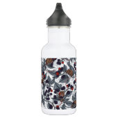 Bouteille D'eau Souris et mûres sur blanc (Droite)