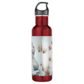 Bouteille D'eau Souris mignonne et art rouge de faune de scène de (Devant)