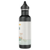 Bouteille D'eau Souris Pirate Élégante Sailboat Kids Monogramme (Droite)