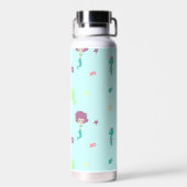 Bouteille D'eau Sous les créatures d'eau bleu motif (Arrière)