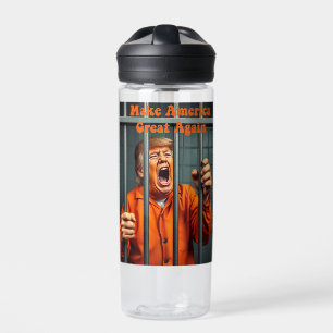 Bouteille D'eau Soutenez Kamala Walz Justice Trump Drôle Satire