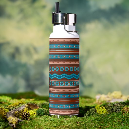 Bouteille D'eau Southwest Style Geometric Cameron Gorge Design (Extérieur (pivotée))