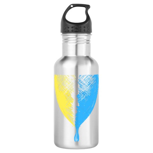 Bouteille D'eau Soutien à l'Ukraine (Devant)