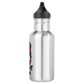 Bouteille D'eau Soutien Squad Messy Bun Pink Warrior Cancer du sei (Droite)