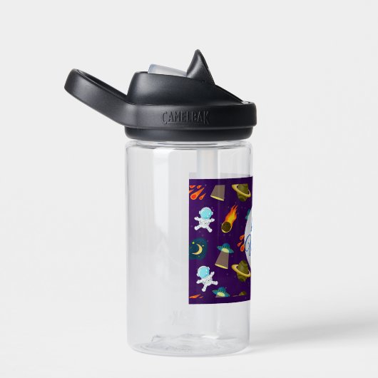 Bouteille D'eau Space Planet Rockship Cartoon Motif (Arrière Complet)
