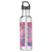 Bouteille D'eau Sparkle unicorne arc-en-ciel marbling art (Dos)